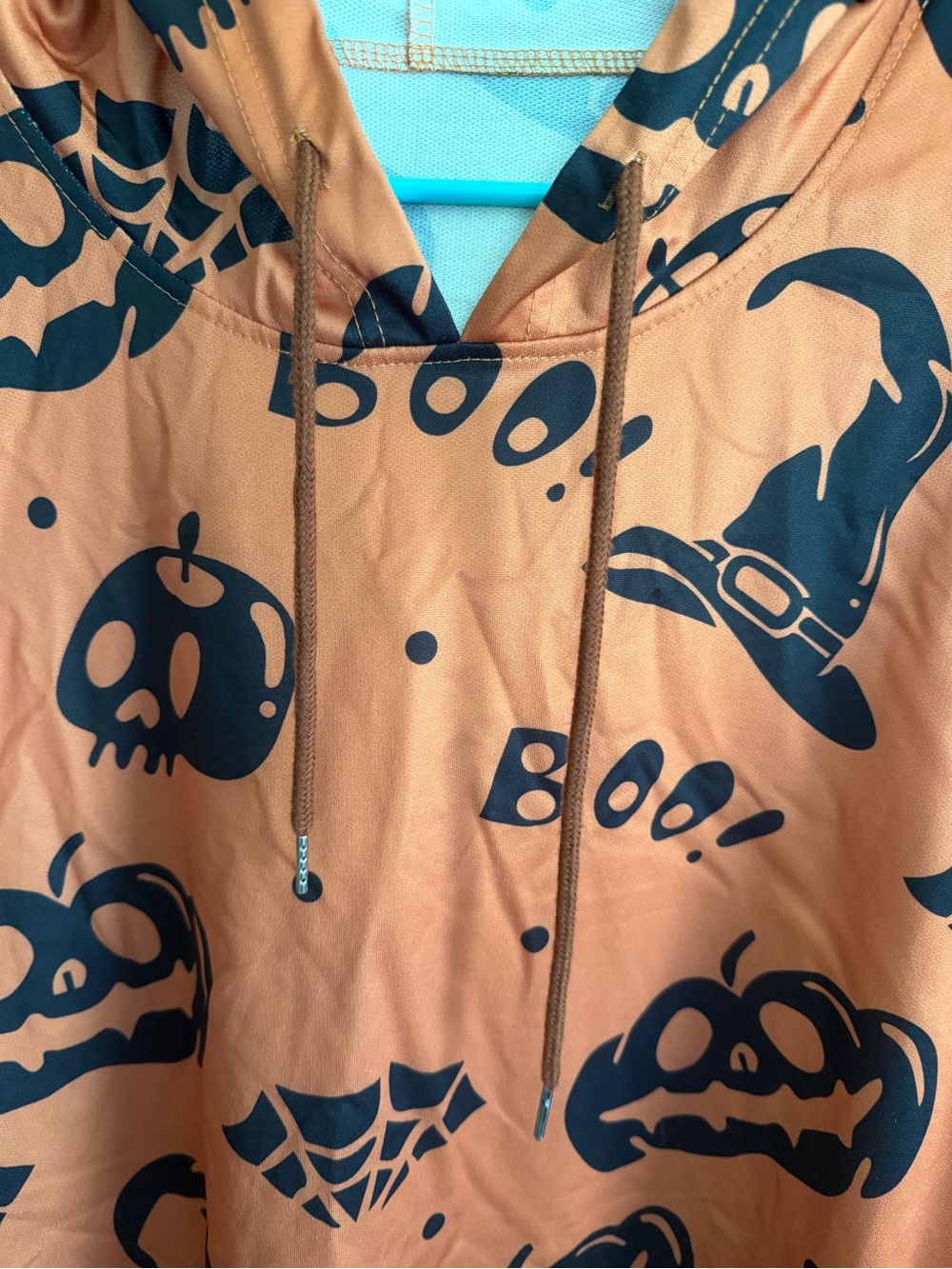 Halloween Graphic Hooded Sweatshirt - Orange/Black - Picture 3 of 5